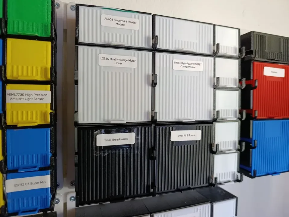 Component Storage Bins — 3D printed functional