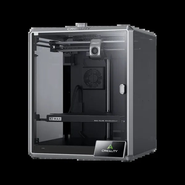 Creality K1 Max large-format enclosed CoreXY 3D printer — 300×300×300mm build volume at Forge & Figures, Cape Town